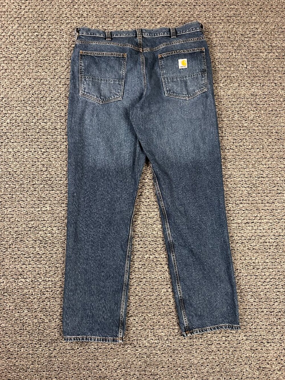 Carhartt Relaxed Fit Medium Wash Carpenter Utility Jeans Men's 36 x 34 Workwear